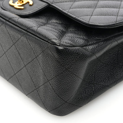 Chanel Caviar Quilted Jumbo Double Flap Black 11 of 11