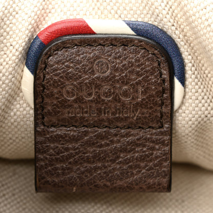 Gucci Soft GG Supreme Monogram Courrier Web Double Buckle Backpack Beige New Acero 6 of 12