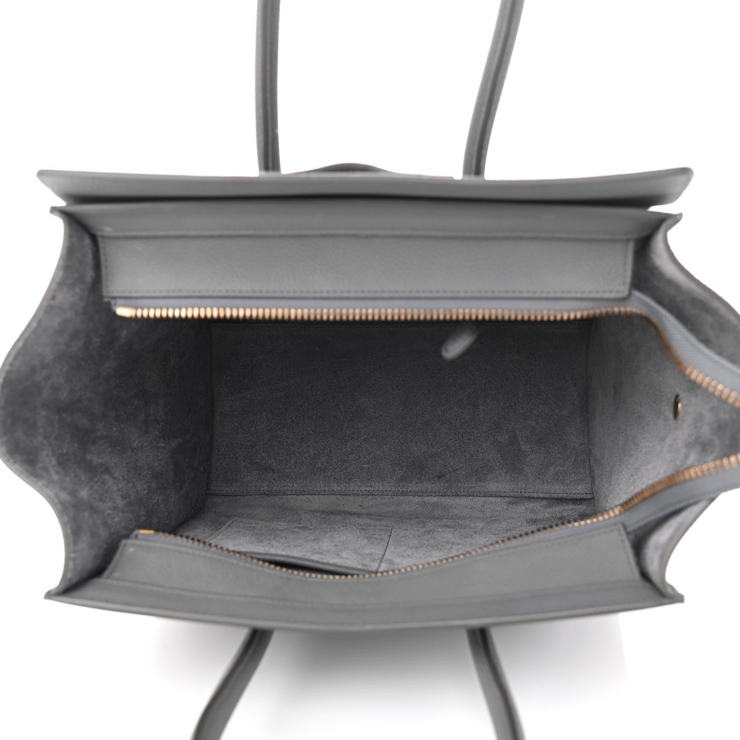 Celine Baby Drummed Calfskin Micro Luggage Kohl 5 of 9