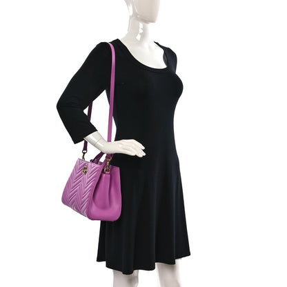 Gucci Calfskin Matelasse Small GG Marmont Tote Candy Mousse 2 of 11