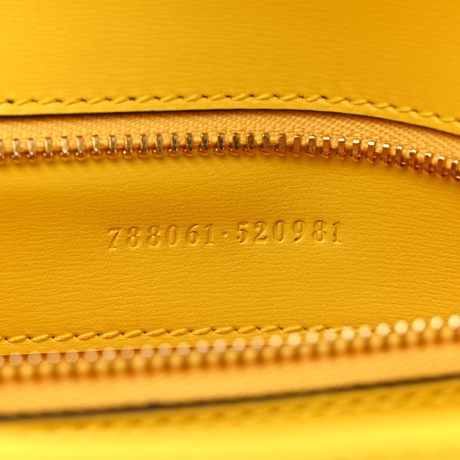 Gucci GG Monogram Textured Dollar Calfskin Small Luce Shoulder Bag Yellow 7 of 10
