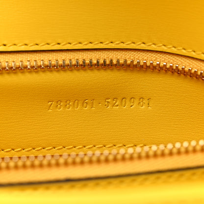 Gucci GG Monogram Textured Dollar Calfskin Small Luce Shoulder Bag Yellow 7 of 10