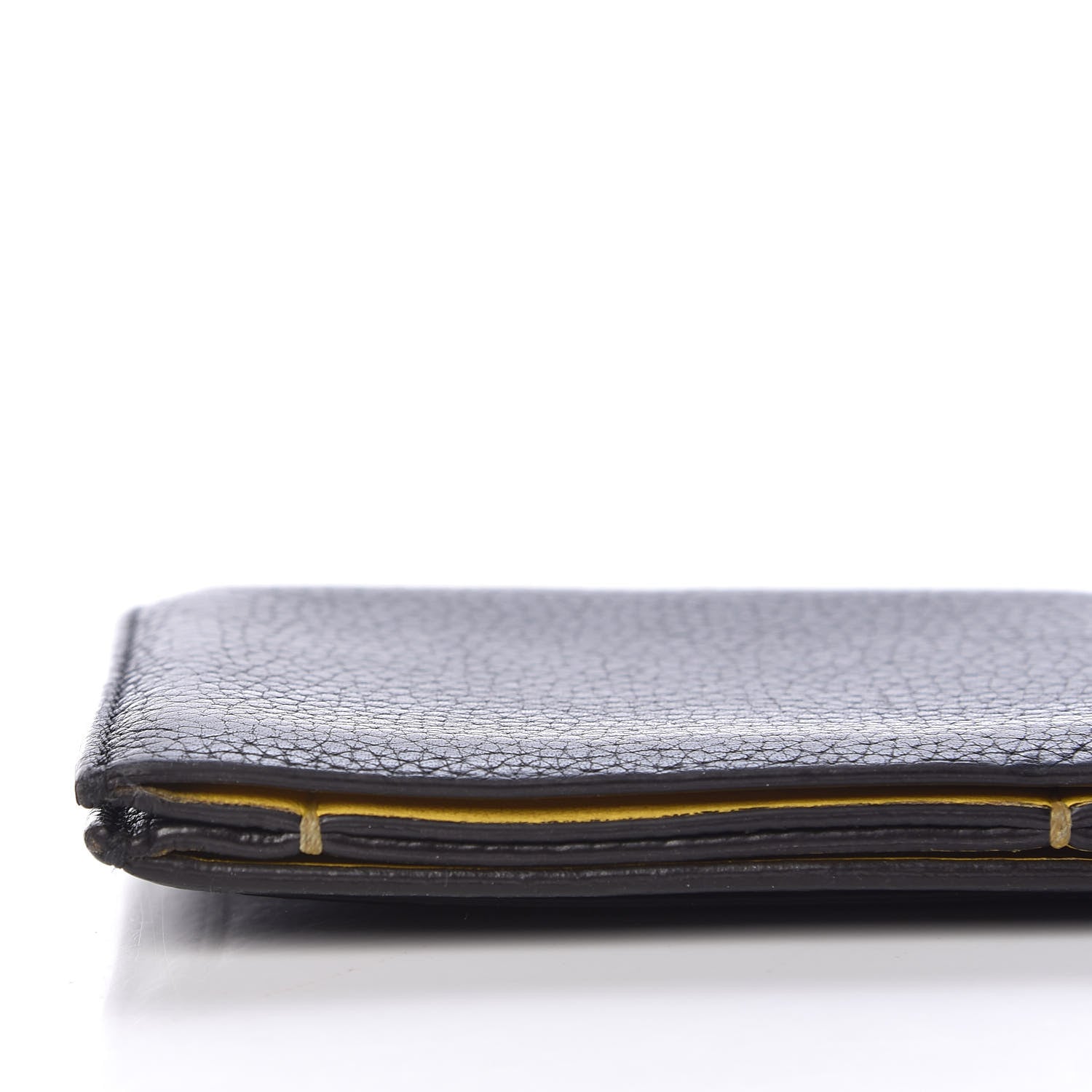 Celine Drummed Calfskin Gusset Card Holder Black 12 of 13