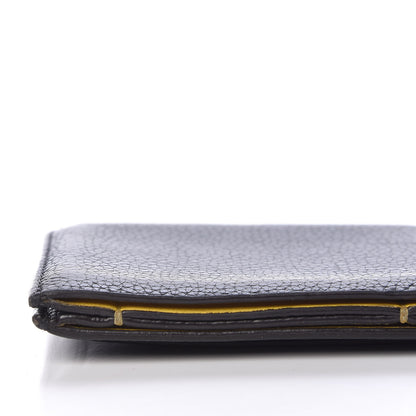 Celine Drummed Calfskin Gusset Card Holder Black 12 of 13
