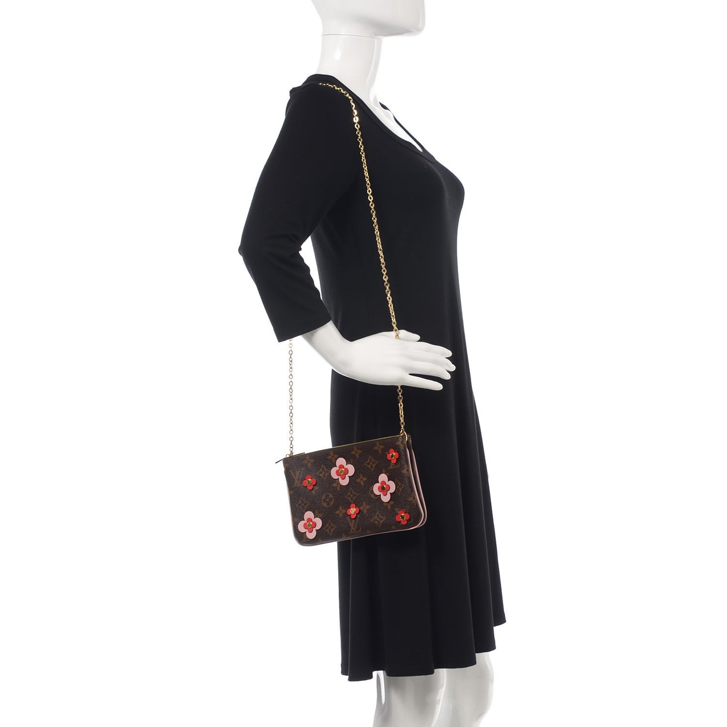 Monogram Blooming Flowers Double Zip Pochette