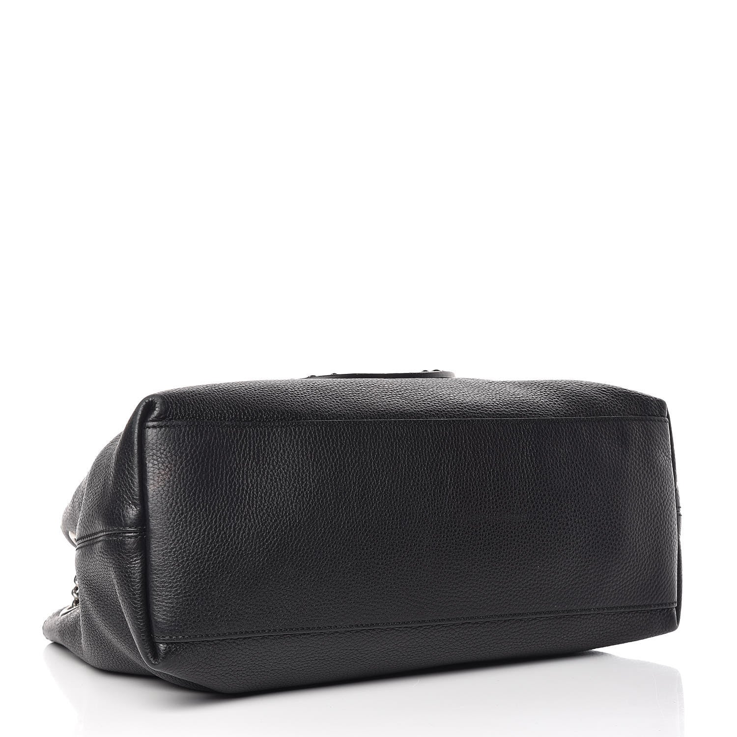 Gucci Pebbled Calfskin Studded Medium Soho Chain Shoulder Bag Black 4 of 16