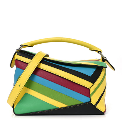 Loewe Calfskin Stripe Small Puzzle Edge Bag Multicolor 1 of 8