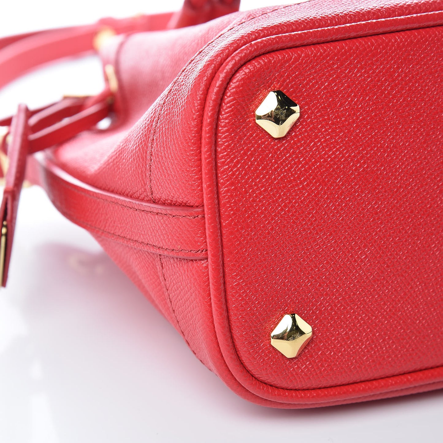 Saffiano Mini RGB Drawstring Crossbody Red