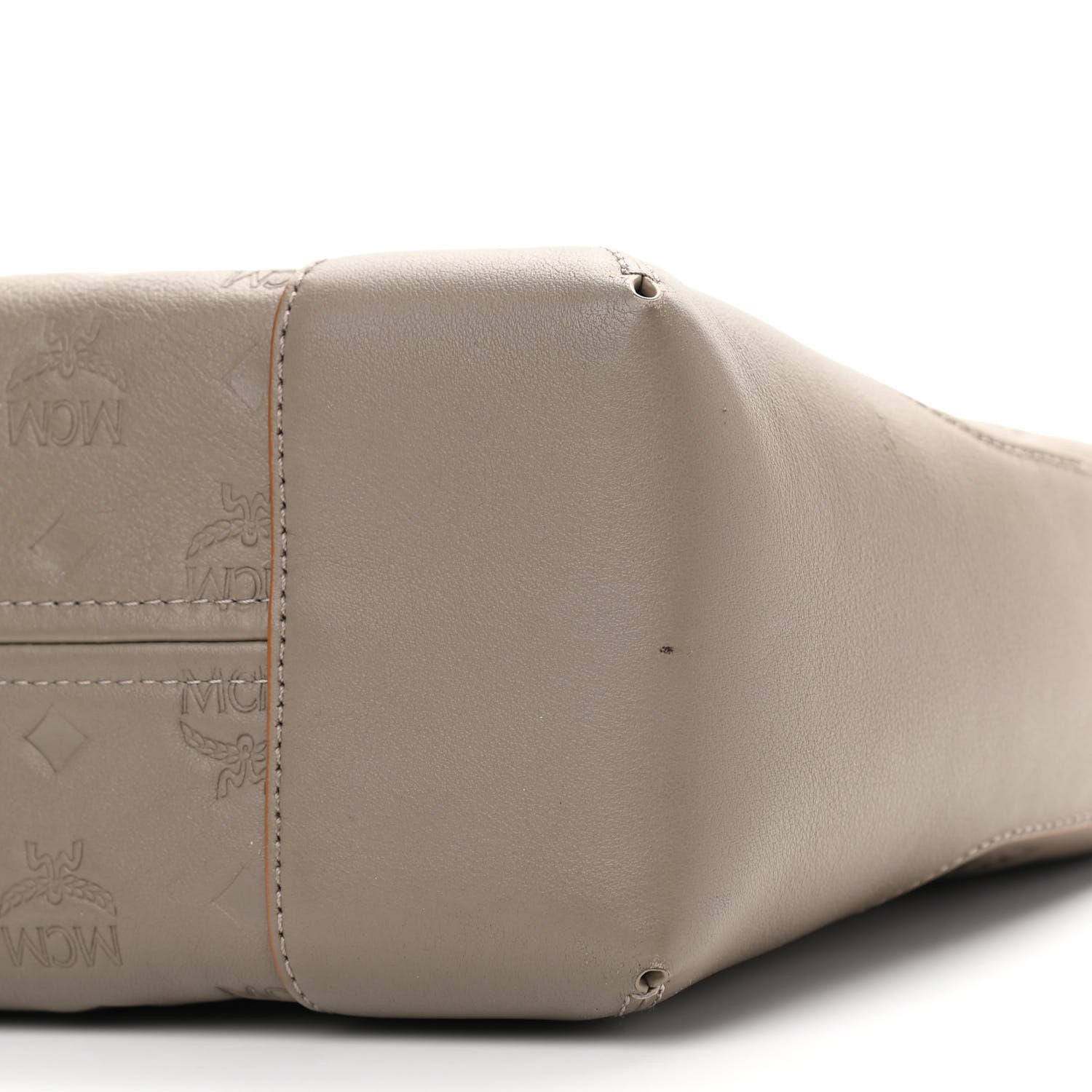 MCM Calfskin Ottomar Monogram Medium Klara Hobo Grey 9 of 10