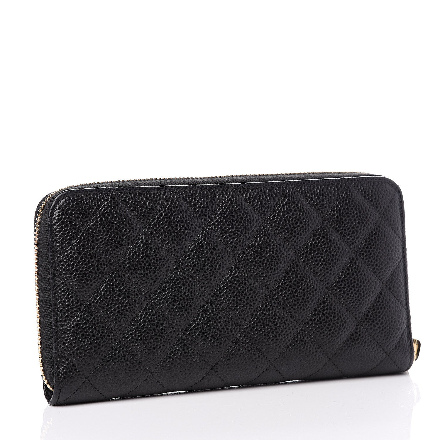 Chanel Caviar Quilted Large Gusset Zip Around Wallet Black 2 of 11