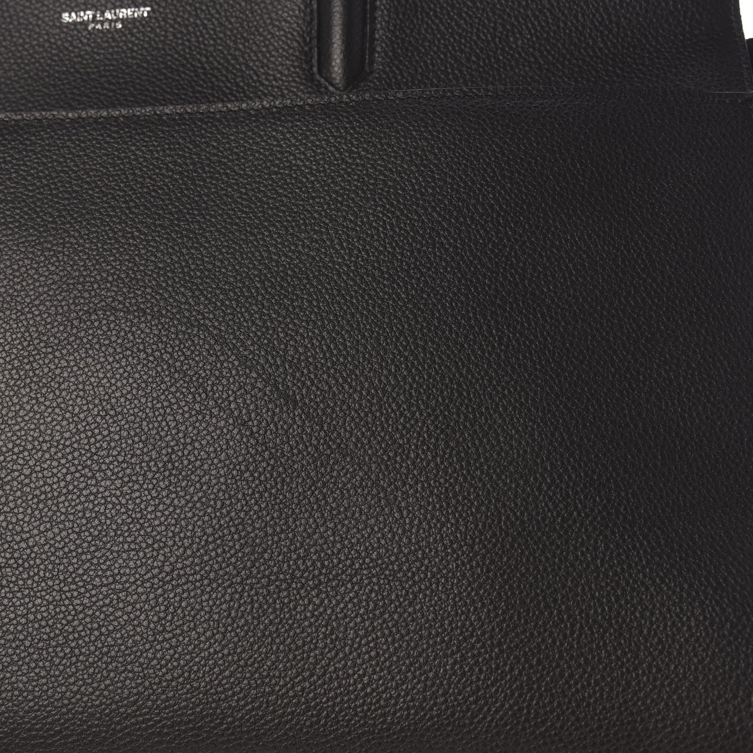 Saint Laurent Grained Calfskin Medium Rive Gauche Cabas Black 10 of 10