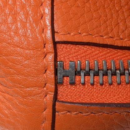 Hermes Taurillon Clemence Lindy 34 Orange 7 of 17