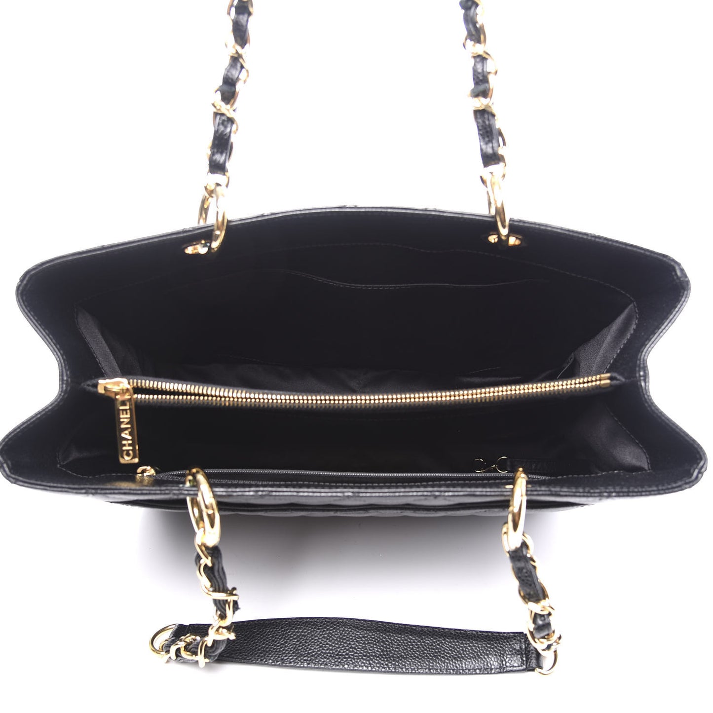 Caviar Quilted Grand Shopping Tote GST Black