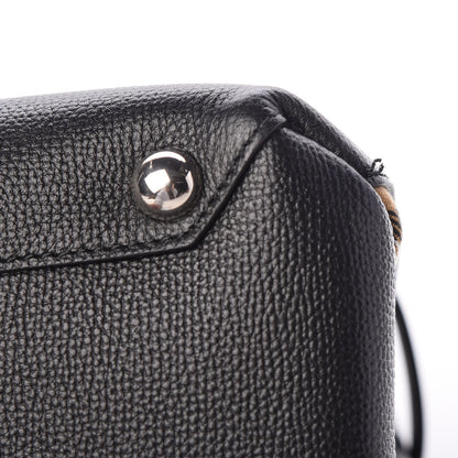 Burberry Derby Calfskin Vintage Check Medium Banner Tote Black 11 of 12