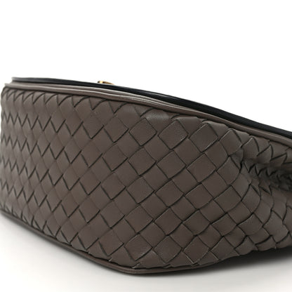 Bottega Veneta Nappa Intrecciato BV Luna Shoulder Bag New Steel 9 of 9