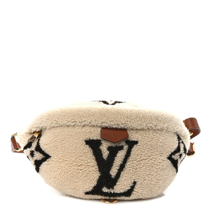 Louis Vuitton Shearling Monogram LV Ski Bumbag Cream Brown 1 of 10