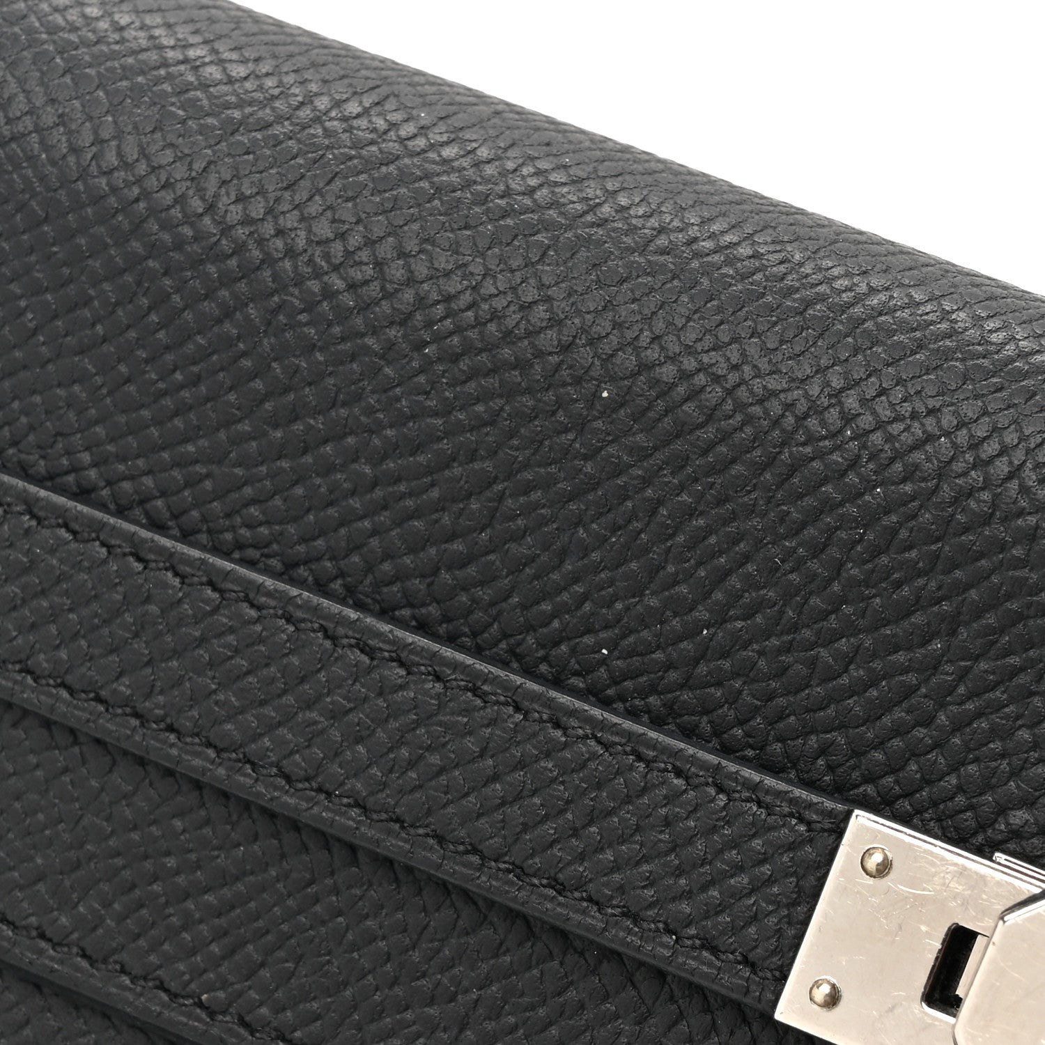 Hermes Epsom Kelly Longue Wallet Black 13 of 14