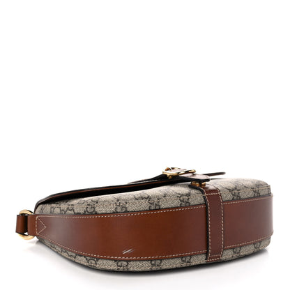 Gucci GG Supreme Monogram Small Messenger Shoulder Bag Beige Cuir 4 of 16