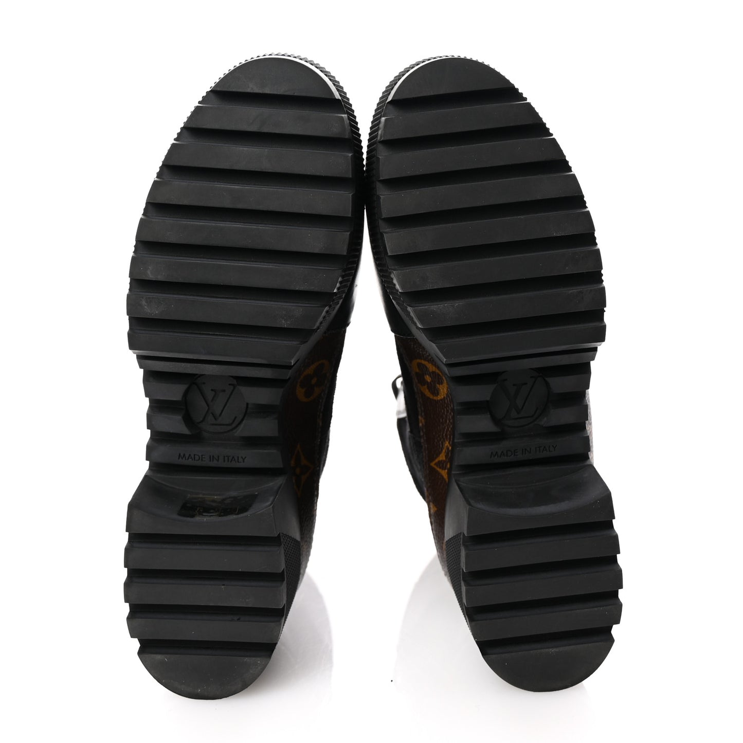 Suede Calfskin Monogram Laureate Platform Desert Boots 38 Black