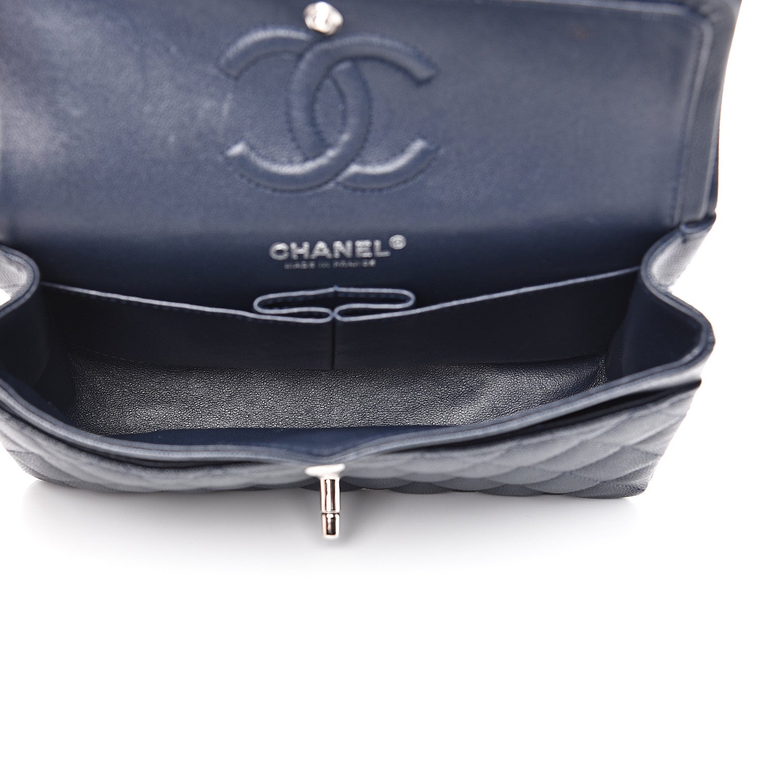 Chanel Caviar Quilted Small Double Flap Navy 4 of 14