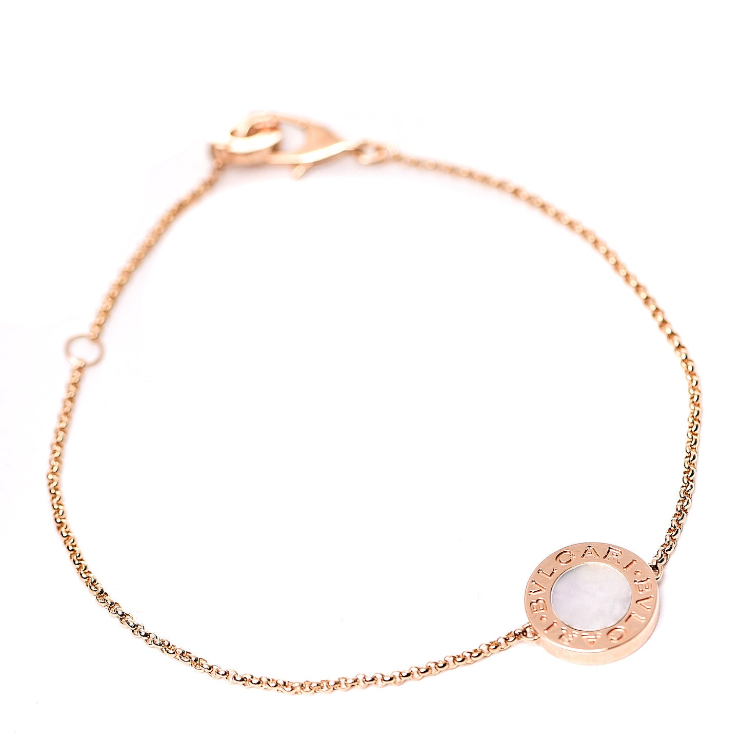 18K Rose Gold Mother of Pearl BVLGARI BVLGARI Chain Bracelet
