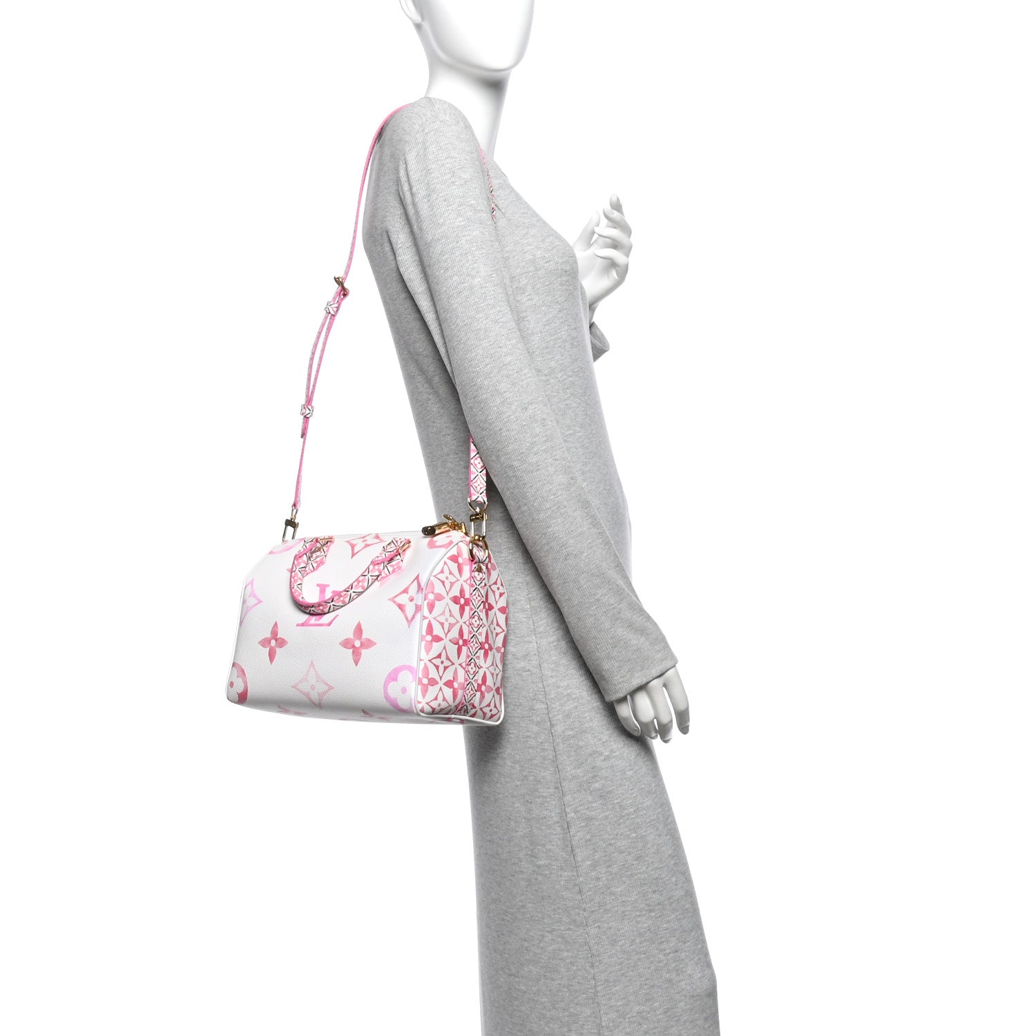 Louis Vuitton Monogram Giant By The Pool 2.0 Speedy Bandouliere 25 Rose 2 of 9