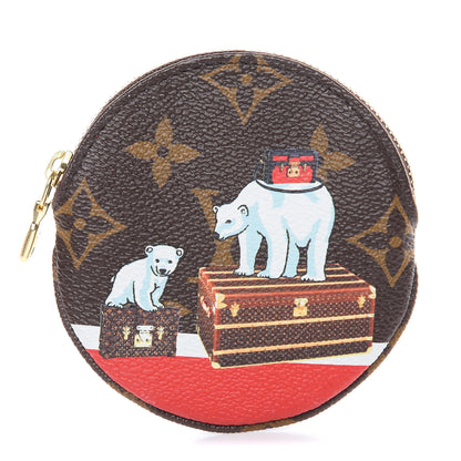 Louis Vuitton Monogram 2017 Christmas Animation Round Coin Purse 1 of 8