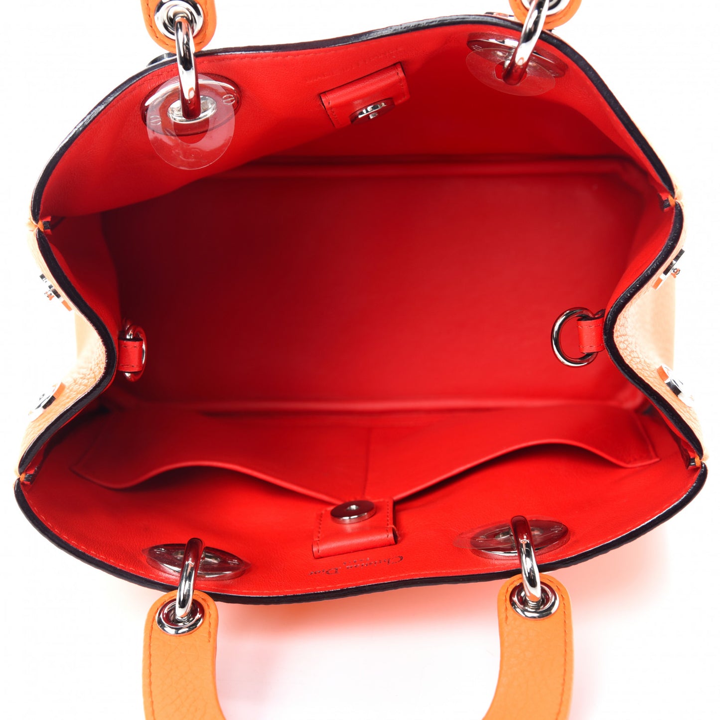 Calfskin Mini Diorissimo Tote Orange