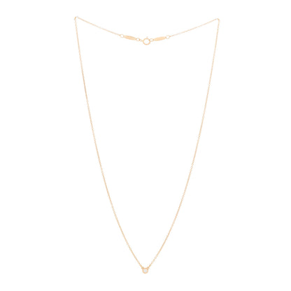 Tiffany 18K Rose Gold Diamond .03ct Elsa Peretti Diamonds by the Yard Pendant Necklace 2 of 4