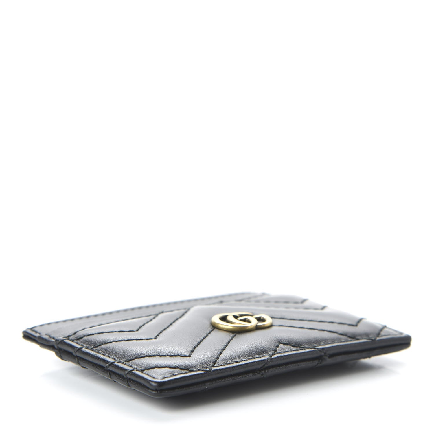 Gucci Calfskin Matelasse GG Marmont Card Holder Black 4 of 8