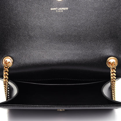 Saint Laurent Grain De Poudre Small Monogram Kate Satchel Black 4 of 10