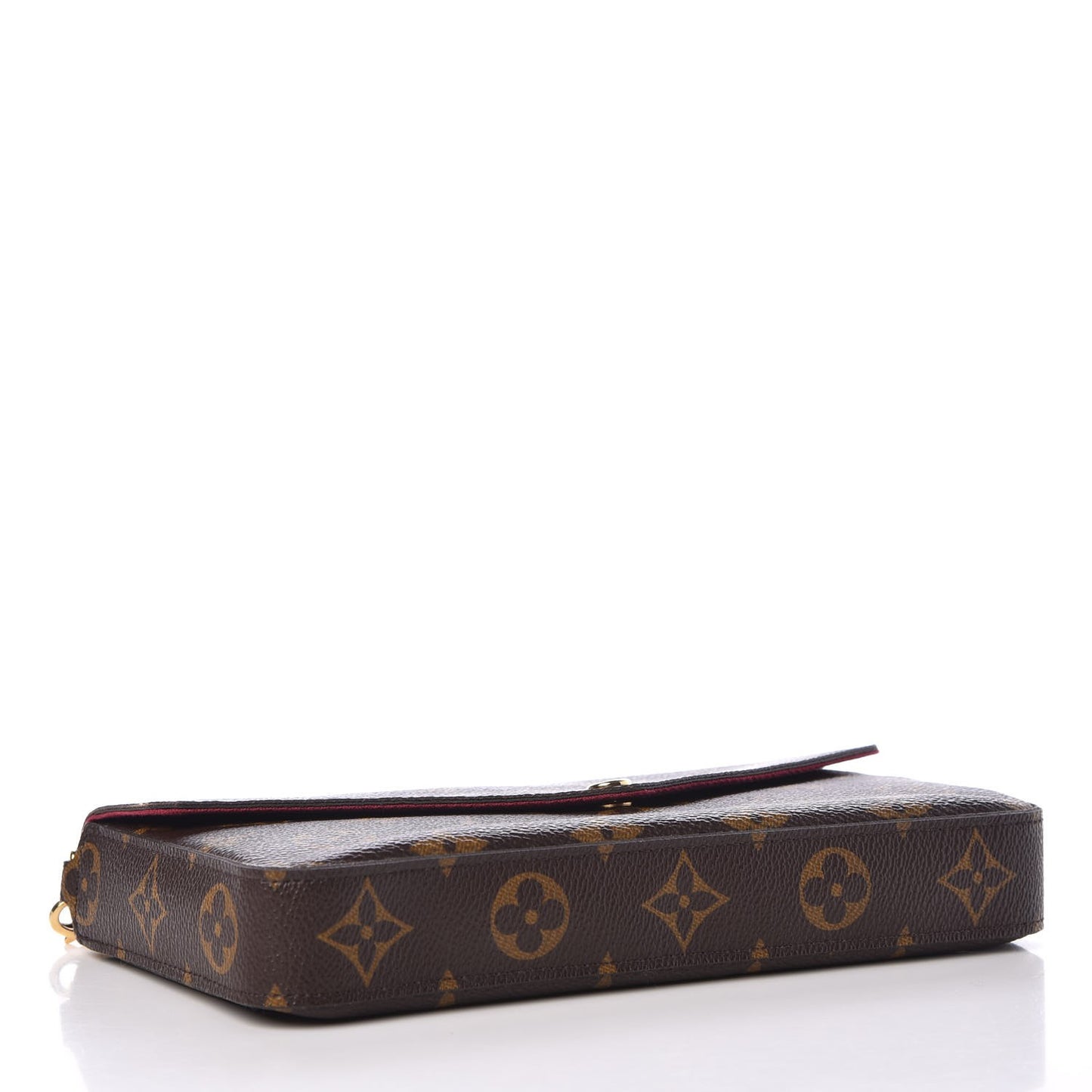 Monogram Pochette Felicie Chain Wallet Fuchsia
