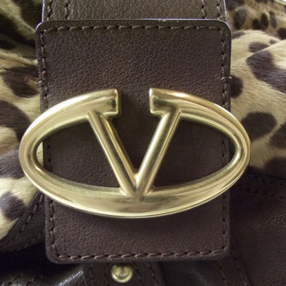 Valentino Garavani Leopard Print Pony Hair Catch Satchel 9 of 9
