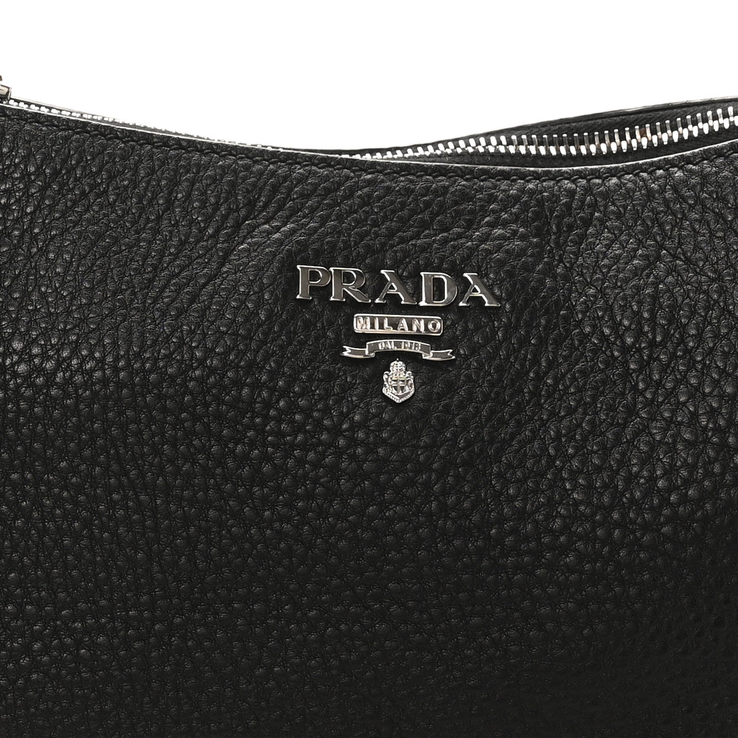Prada Vitello Phenix Shoulder Bag Black 7 of 9