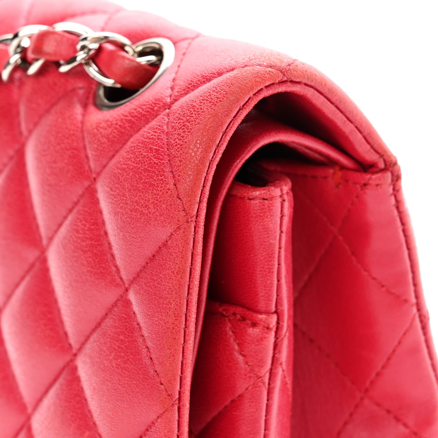 Chanel Lambskin Quilted Medium Double Flap Red 12 of 19
