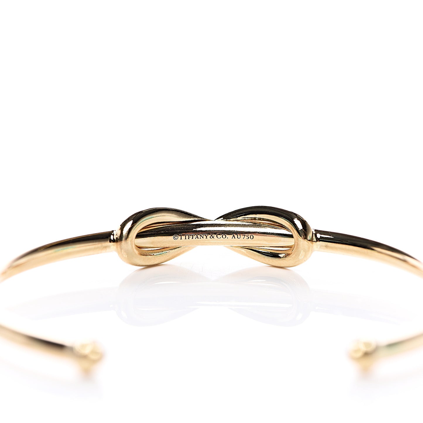 18K Yellow Gold Infinity Cuff Bracelet