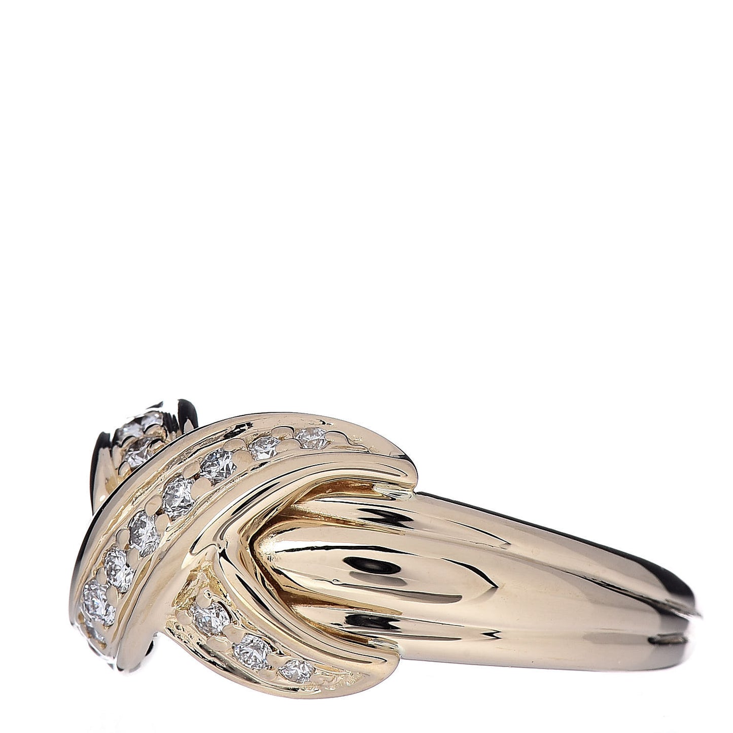 18K Yellow Gold Diamond Signature X Ring 53 6.25