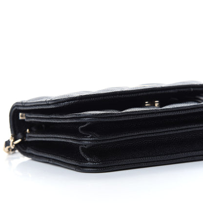 Chanel Caviar Quilted Mini Wallet On Chain WOC Black 10 of 13