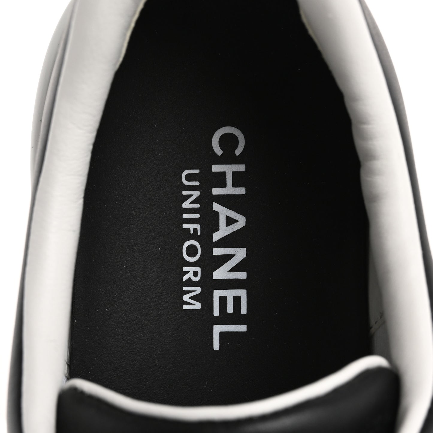 Calfskin CC Womens Sneakers 37.5 Black