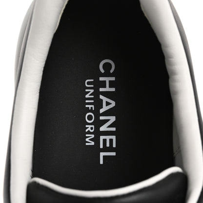 Chanel Calfskin CC Womens Sneakers 37.5 Black 7 of 9