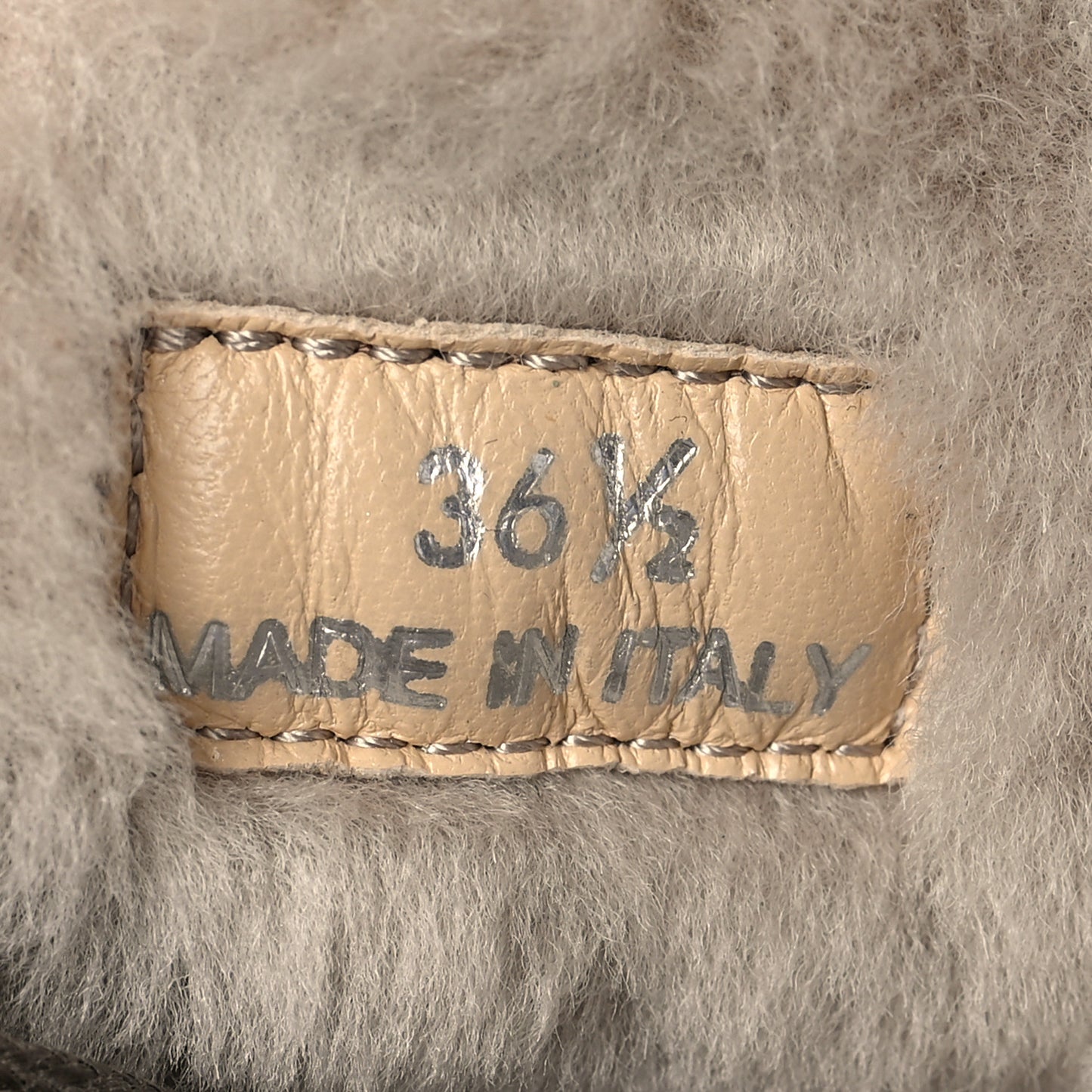 Calfskin Shearling Oskar Boot 36.5 Sea Green Latte