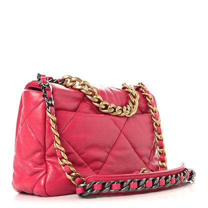 Chanel Lambskin Quilted Medium Chanel 19 Flap Dark Pink 3 of 10