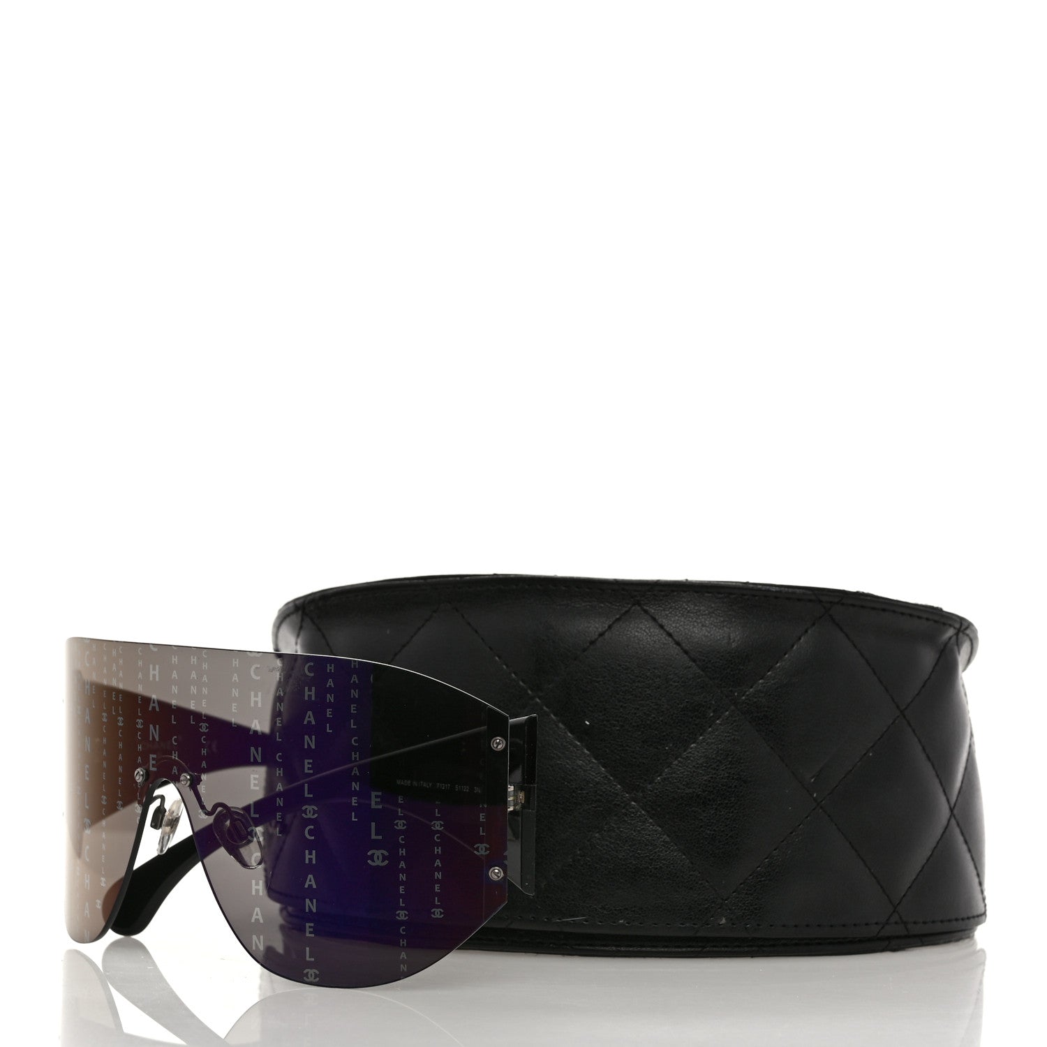 Chanel Acetate Shield Runway 71217 Sunglasses Black 8 of 8