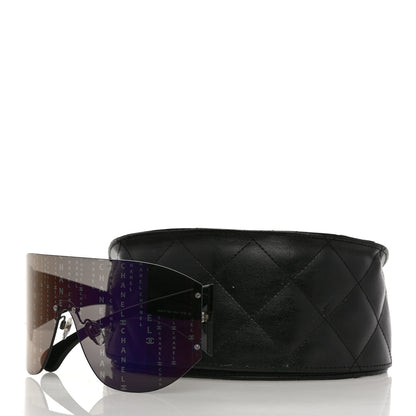 Chanel Acetate Shield Runway 71217 Sunglasses Black 8 of 8