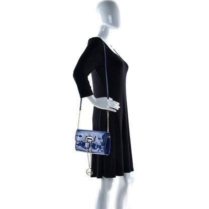 Christian Louboutin Patent Riviera Clutch Neptune 3 of 13