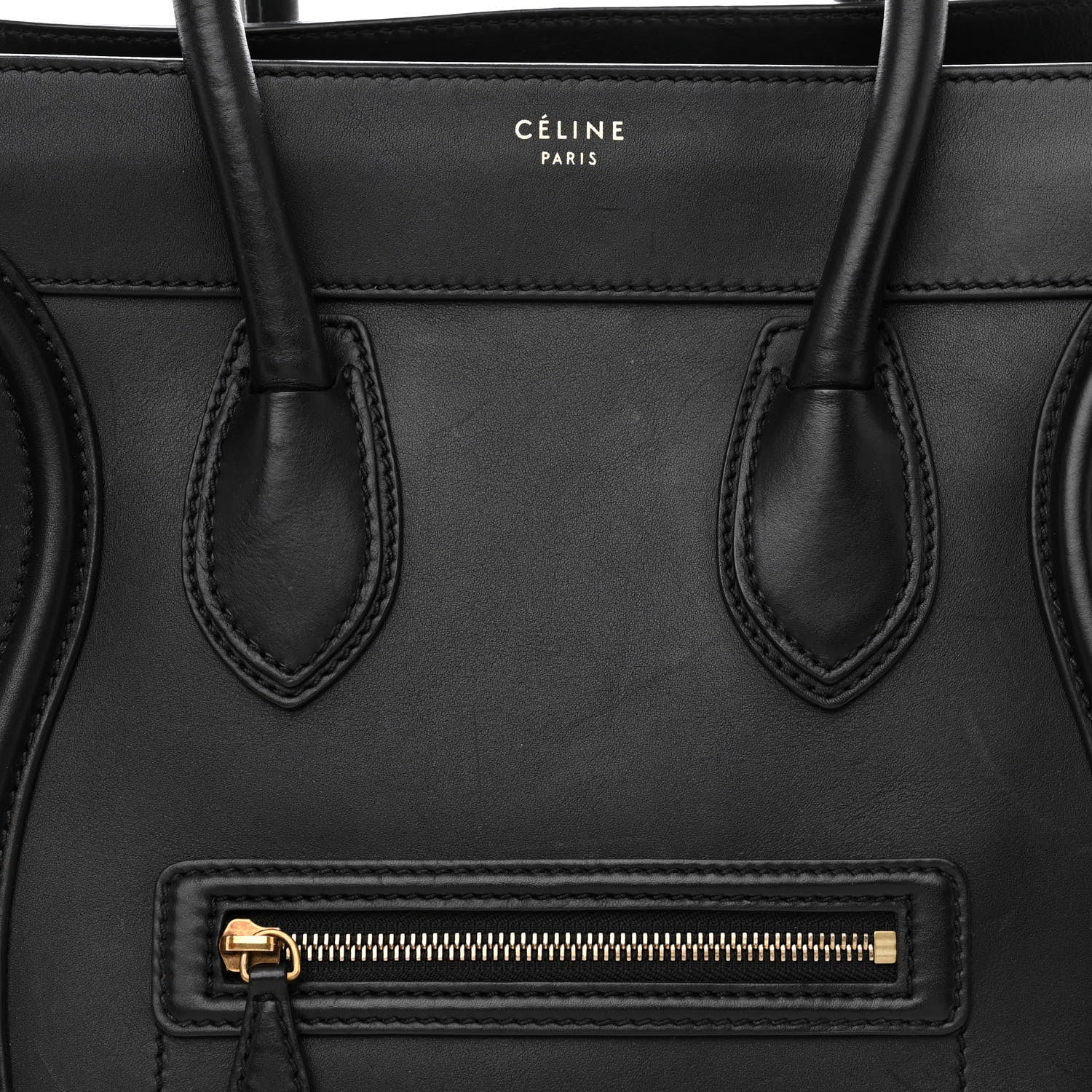 Celine Smooth Calfskin Mini Luggage Black 8 of 14