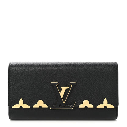 Louis Vuitton Taurillon Embellished Capucines Long Wallet Black 1 of 6