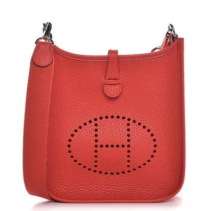 Hermes Taurillon Clemence Evelyne TPM Rouge Tomate 1 of 9
