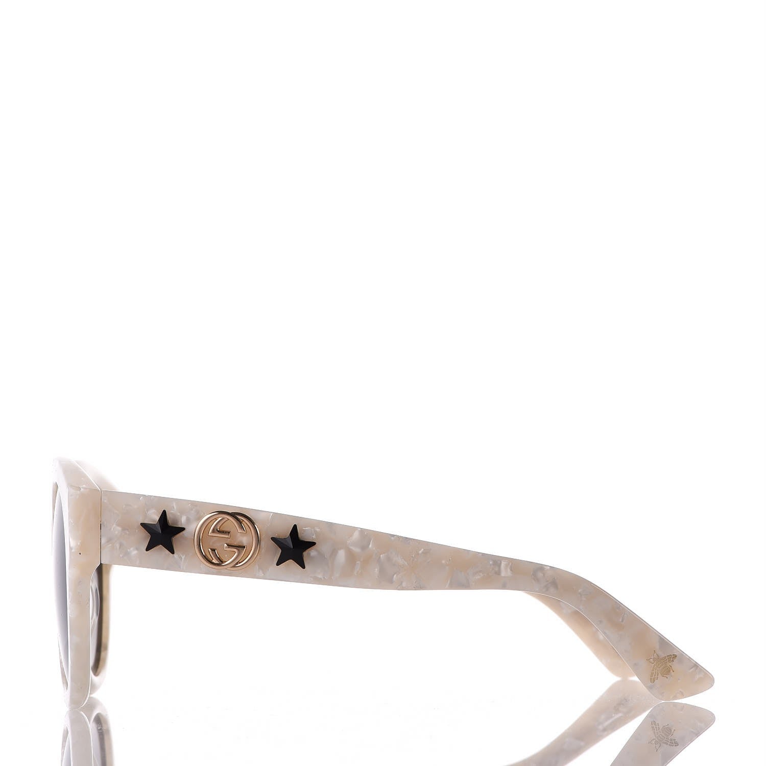 Gucci Round Frame GG Star Sunglasses GG0207S White 2 of 7