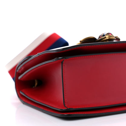 Gucci Calfskin Sylvie Web Small Queen Margaret Top Handle Bag Blue Agata Hibiscus Red Mystic White Sugar Pink 7 of 11